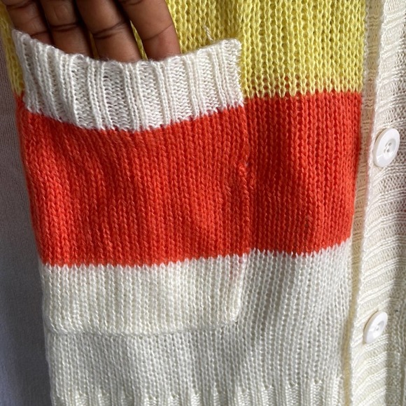 NWOT LULAROE multi color button down Sweater. - Picture 4 of 8